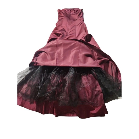 David's Bridal Burgundy Dress Women's Size 4 - Picture 6 of 8